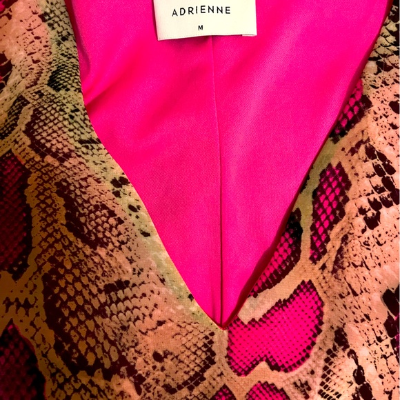 Neon Pink Snakeskin Blouse - Picture 6 of 6